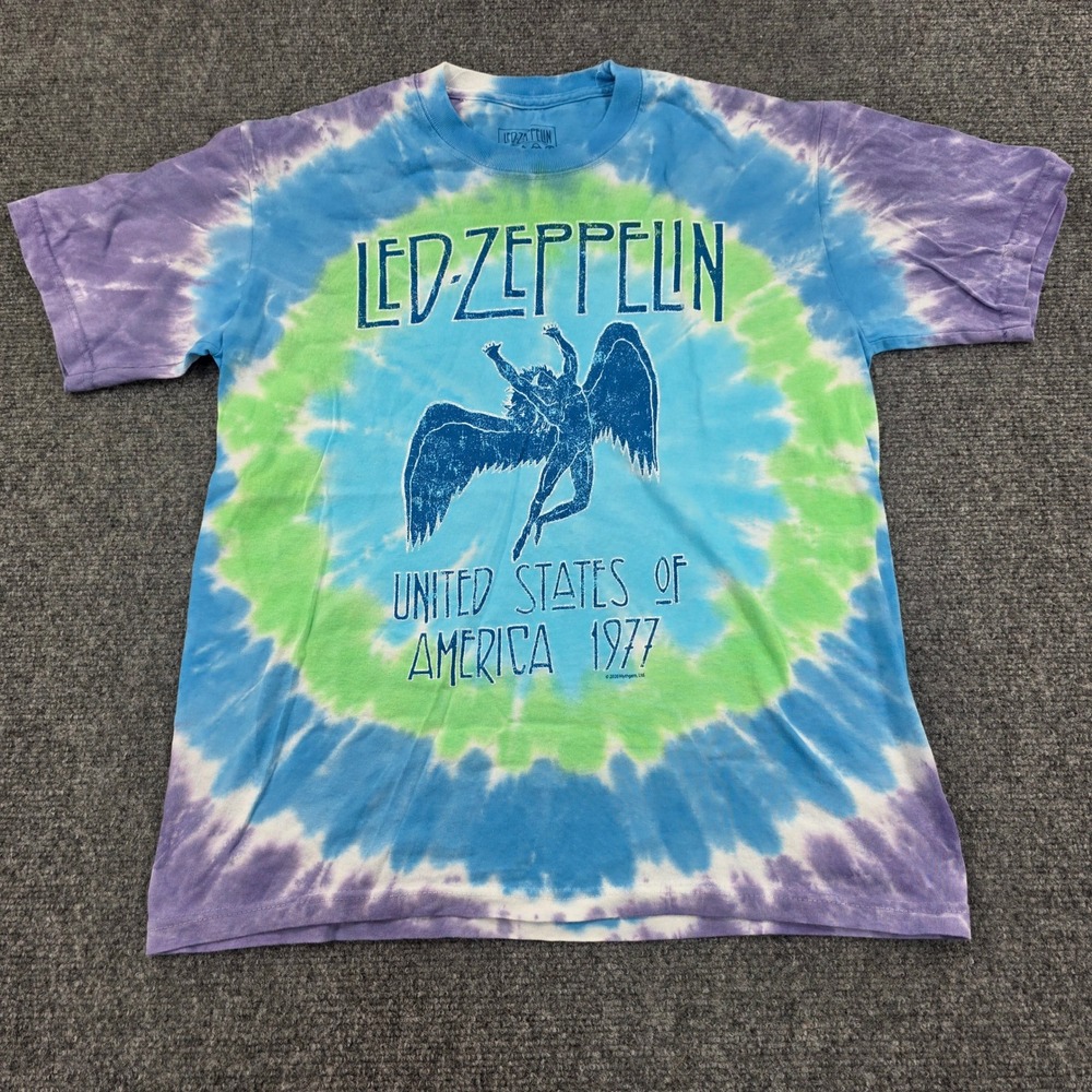 Led Zeppelin United States Of America 1977‎ Tie Dye T Shirt Men's Size S
